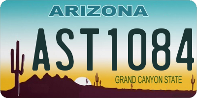 AZ license plate AST1084