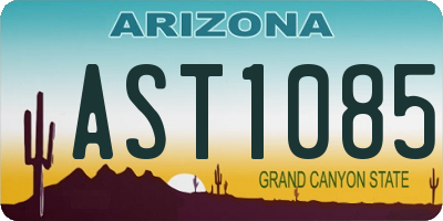 AZ license plate AST1085