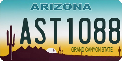 AZ license plate AST1088