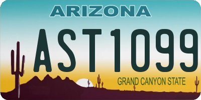 AZ license plate AST1099