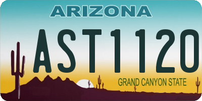 AZ license plate AST1120