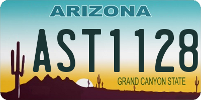 AZ license plate AST1128