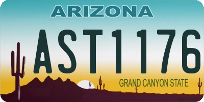 AZ license plate AST1176