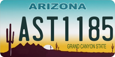 AZ license plate AST1185