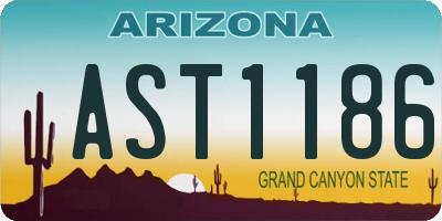 AZ license plate AST1186