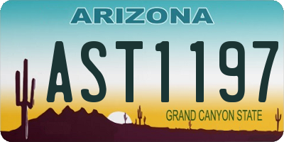 AZ license plate AST1197