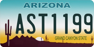 AZ license plate AST1199