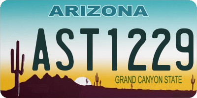 AZ license plate AST1229