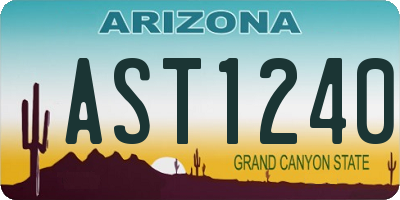 AZ license plate AST1240