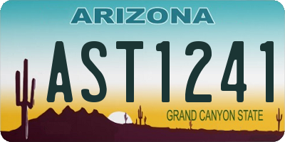 AZ license plate AST1241