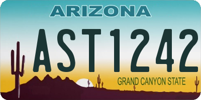 AZ license plate AST1242