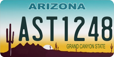 AZ license plate AST1248