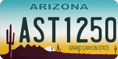 AZ license plate AST1250