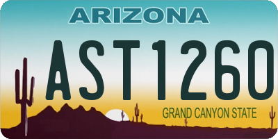 AZ license plate AST1260