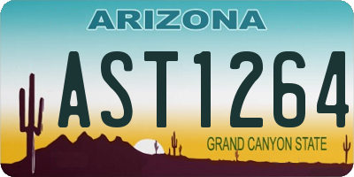 AZ license plate AST1264