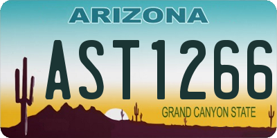 AZ license plate AST1266