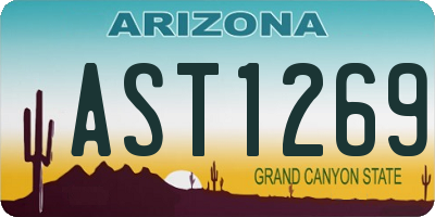 AZ license plate AST1269