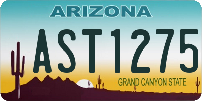 AZ license plate AST1275
