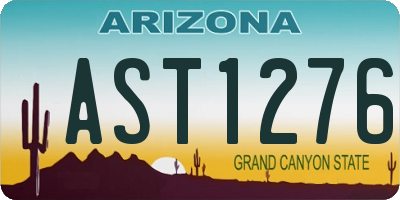 AZ license plate AST1276