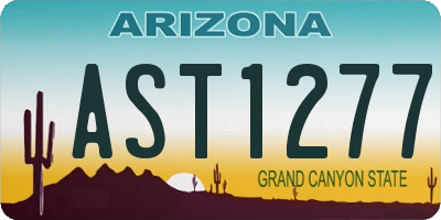 AZ license plate AST1277