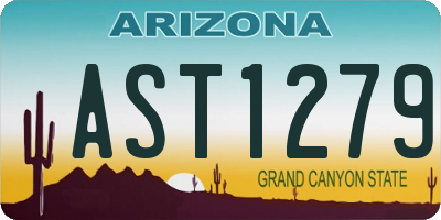 AZ license plate AST1279