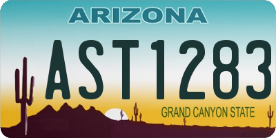 AZ license plate AST1283