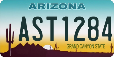 AZ license plate AST1284