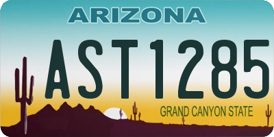 AZ license plate AST1285