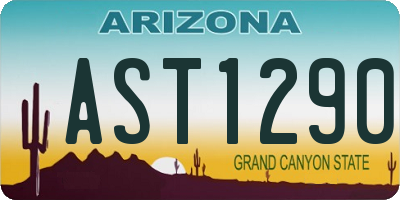 AZ license plate AST1290