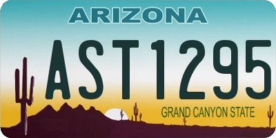 AZ license plate AST1295