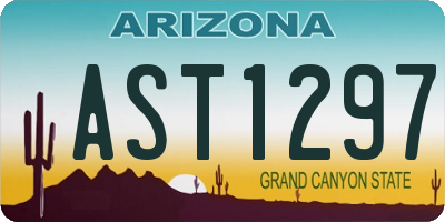 AZ license plate AST1297