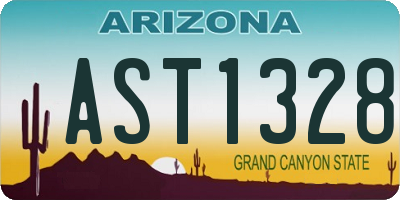 AZ license plate AST1328