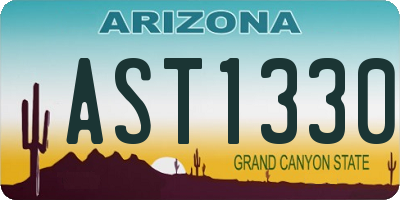 AZ license plate AST1330
