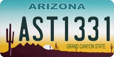 AZ license plate AST1331