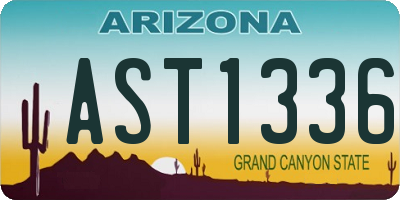 AZ license plate AST1336