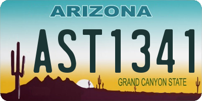 AZ license plate AST1341