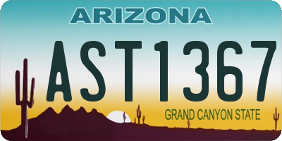 AZ license plate AST1367