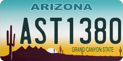 AZ license plate AST1380