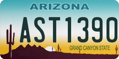 AZ license plate AST1390