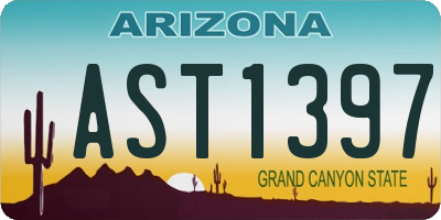 AZ license plate AST1397