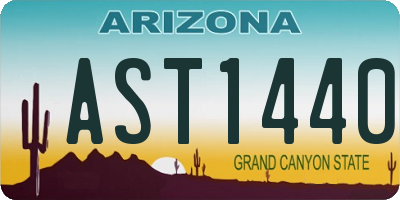 AZ license plate AST1440