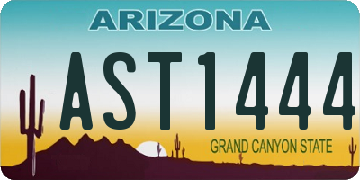 AZ license plate AST1444