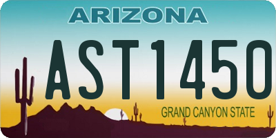 AZ license plate AST1450