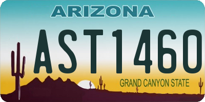 AZ license plate AST1460