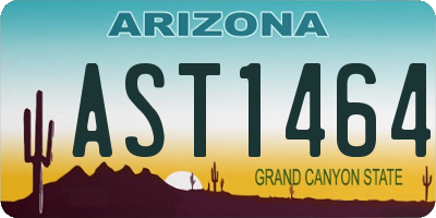 AZ license plate AST1464