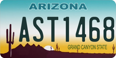 AZ license plate AST1468