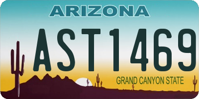 AZ license plate AST1469