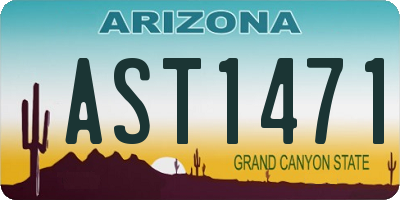 AZ license plate AST1471