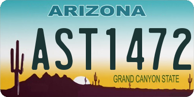 AZ license plate AST1472