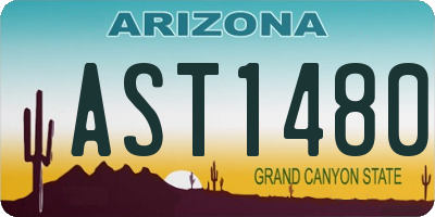 AZ license plate AST1480